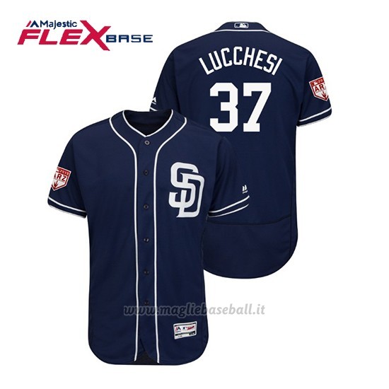 Maglia Baseball Uomo San Diego Padres Joey Lucchesi Flex Base Entrenamiento De Primavera 2019 Blu